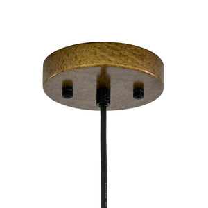 LightFixturesUSA - Oversized Antique Dark Rust Iron Dome Pendant Light - Pendant Light - 23 in./Aged Gold - 
