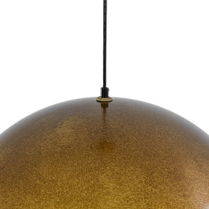 LightFixturesUSA - Oversized Antique Dark Rust Iron Dome Pendant Light - Pendant Light - 23 in./Aged Gold - 