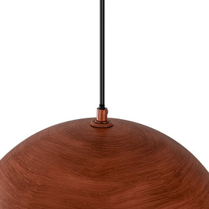 LightFixturesUSA - Oversized Industrial Copper Patina Metal Dome Pendant Light - Pendant Light - 15 in. - 