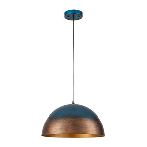 LightFixturesUSA - Oversized Industrial Oxidized Copper Patina Dome Pendant - Pendant Light - 23 in. (Pre - Order & 8 Weeks) - 