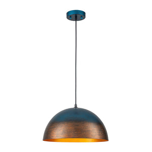 LightFixturesUSA - Oversized Industrial Oxidized Copper Patina Dome Pendant - Pendant Light - 23 in. (Pre - Order & 8 Weeks) - 