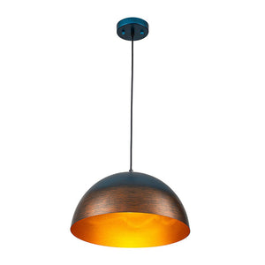 LightFixturesUSA - Oversized Industrial Oxidized Copper Patina Dome Pendant - Pendant Light - 23 in. (Pre - Order & 8 Weeks) - 