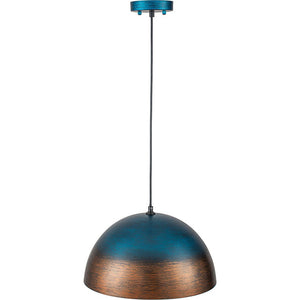 LightFixturesUSA - Oversized Industrial Oxidized Copper Patina Dome Pendant - Pendant Light - 23 in. (Pre - Order & 8 Weeks) - 