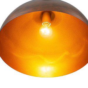 LightFixturesUSA - Oversized Industrial Oxidized Copper Patina Dome Pendant - Pendant Light - 23 in. (Pre - Order & 8 Weeks) - 