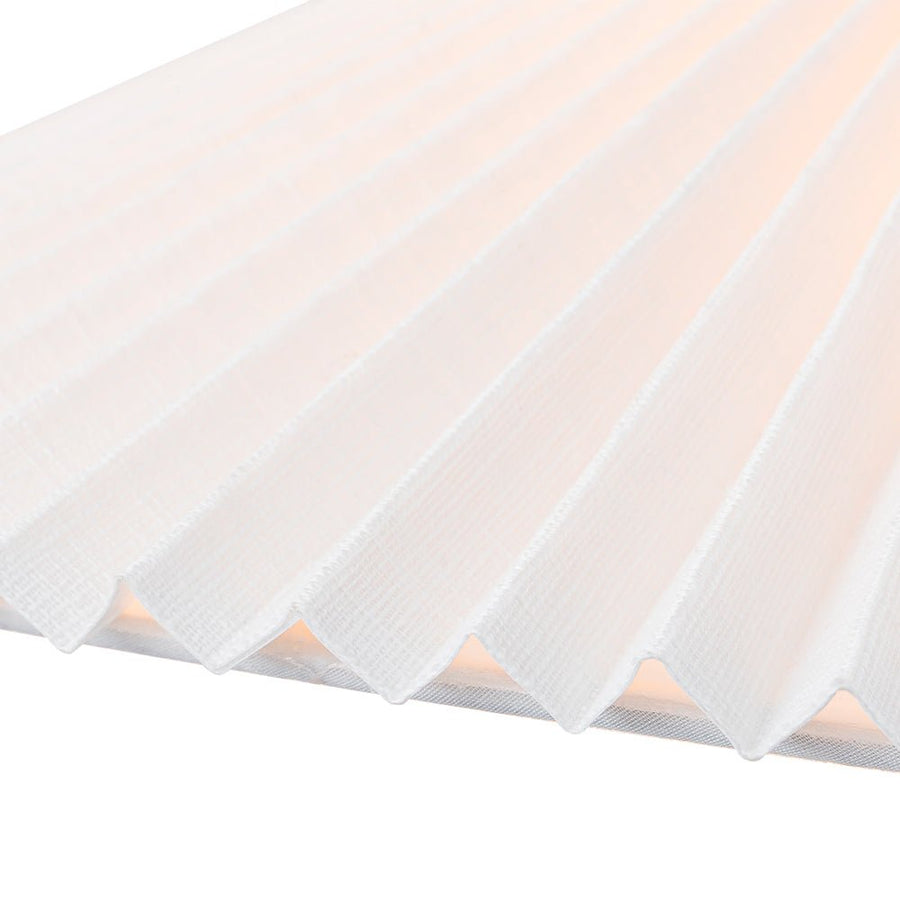 LightFixturesUSA - Oversized Pleated White Linen Shallow Cone Pendant Light - Ceiling Light - 25 in. - 