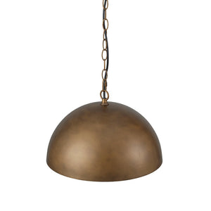 LightFixturesUSA - Oversized Vintage Bronze Metal Dome Pendant Light - Chandelier - 15 in. - 