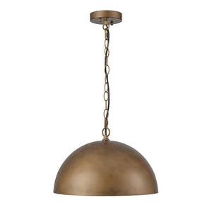 LightFixturesUSA - Oversized Vintage Bronze Metal Dome Pendant Light - Chandelier - 15 in. - 