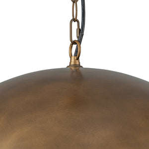 LightFixturesUSA - Oversized Vintage Bronze Metal Dome Pendant Light - Chandelier - 23 in. - 