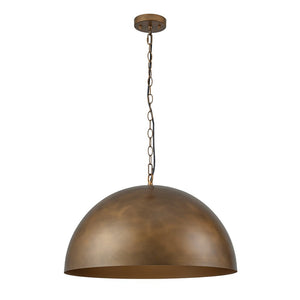 LightFixturesUSA - Oversized Vintage Bronze Metal Dome Pendant Light - Chandelier - 23 in. - 