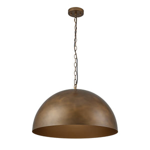 LightFixturesUSA - Oversized Vintage Bronze Metal Dome Pendant Light - Chandelier - 23 in. - 