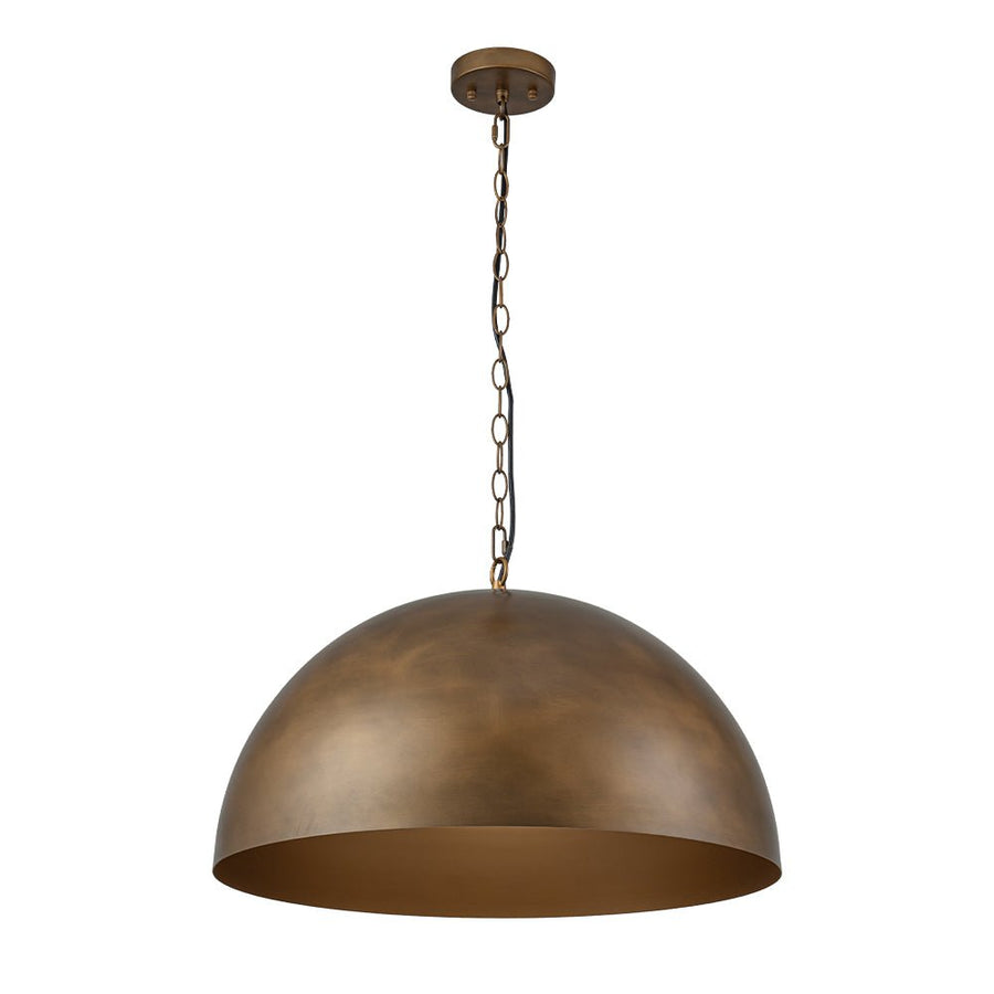 LightFixturesUSA - Oversized Vintage Bronze Metal Dome Pendant Light - Chandelier - 23 in. - 