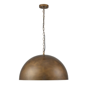 LightFixturesUSA - Oversized Vintage Bronze Metal Dome Pendant Light - Chandelier - 23 in. - 
