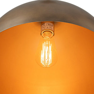 LightFixturesUSA - Oversized Vintage Bronze Metal Dome Pendant Light - Chandelier - 23 in. - 