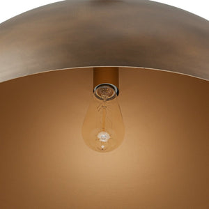 LightFixturesUSA - Oversized Vintage Bronze Metal Dome Pendant Light - Chandelier - 23 in. - 