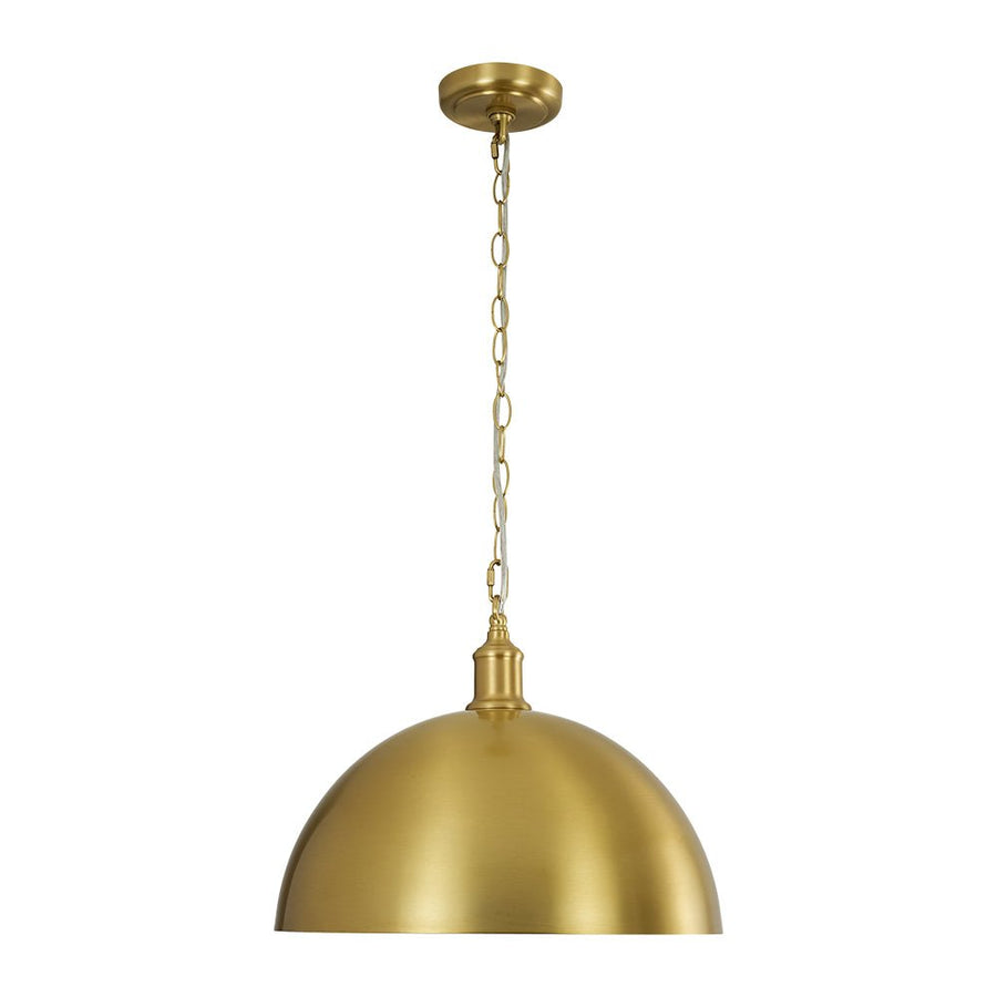 LightFixturesUSA - Oversized Vintage Luxe Brass Wide Iron Dome Pendant - Pendant Light - 15.7 in. - 