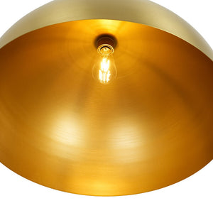 LightFixturesUSA - Oversized Vintage Luxe Brass Wide Iron Dome Pendant - Pendant Light - 15.7 in. - 