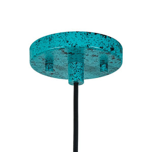 LightFixturesUSA - Oxidized Copper Verdigris Turquoise Metal Dome Pendant - Pendant Light - 23.6 in - 