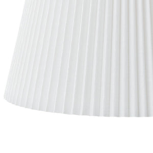 LightFixturesUSA - Pleated White Linen Conical Drum Cage Pendant Light - Ceiling Light - 17.7 in - 