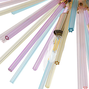 LightFixturesUSA - Pop Art Colorful Tube 12 - Light Sunburst Chandelier - Chandelier - 12 - Lt - 
