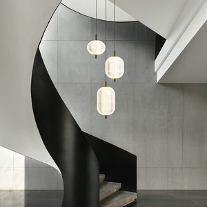 LightFixturesUSA - Prismatic Glass Dimmable LED 3 - Light Cluster Round Pendant - Pendant Light - 11.8 in - 