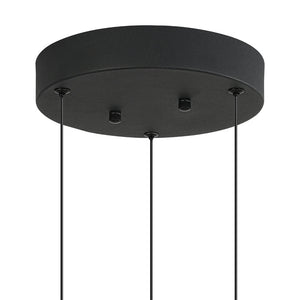 LightFixturesUSA - Prismatic Glass Dimmable LED 3 - Light Cluster Round Pendant - Pendant Light - 11.8 in - 