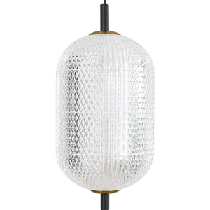 LightFixturesUSA - Prismatic Glass Dimmable LED 3 - Light Cluster Round Pendant - Pendant Light - 11.8 in - 