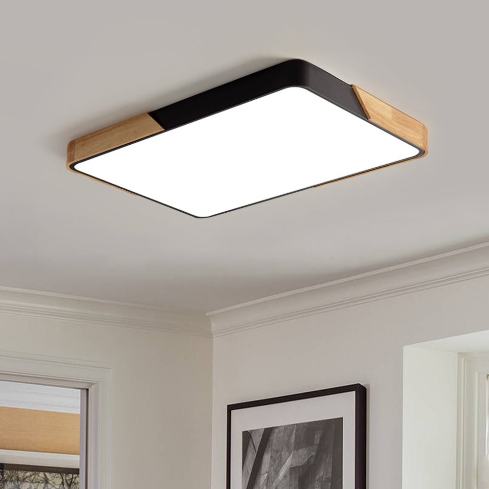 Rectangle LED Flush Mount Light | LightFixturesUSA, Rectangle Ceiling ...