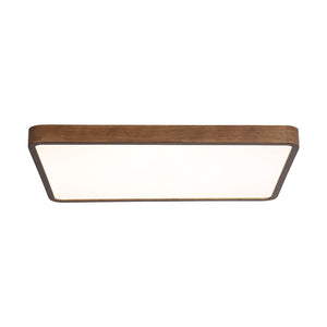 LightFixturesUSA - Rectangle Walnut Dimmable LED Flush Mount Ceiling Light - Ceiling Light - Walnut - 