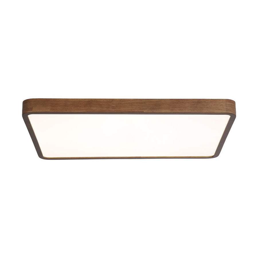 LightFixturesUSA - Rectangle Walnut Dimmable LED Flush Mount Ceiling Light - Ceiling Light - Walnut - 