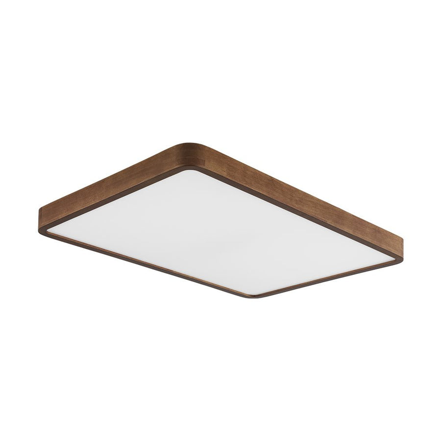 LightFixturesUSA - Rectangle Walnut Dimmable LED Flush Mount Ceiling Light - Ceiling Light - Walnut - 
