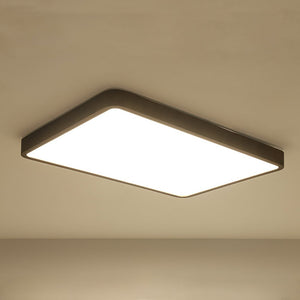 LightFixturesUSA - Rectangle Walnut Dimmable LED Flush Mount Ceiling Light - Ceiling Light - Walnut - 