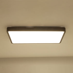 LightFixturesUSA - Rectangle Walnut Dimmable LED Flush Mount Ceiling Light - Ceiling Light - Walnut - 