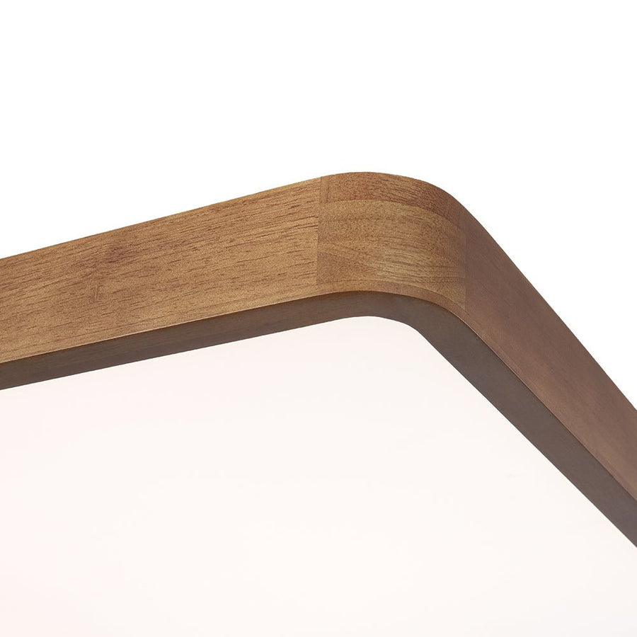 LightFixturesUSA - Rectangle Walnut Dimmable LED Flush Mount Ceiling Light - Ceiling Light - Walnut - 