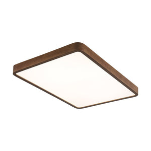 LightFixturesUSA - Rectangle Walnut Dimmable LED Flush Mount Ceiling Light - Ceiling Light - Walnut - 
