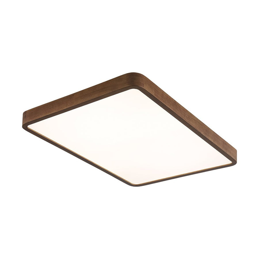 LightFixturesUSA - Rectangle Walnut Dimmable LED Flush Mount Ceiling Light - Ceiling Light - Walnut - 