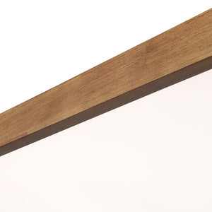 LightFixturesUSA - Rectangle Walnut Dimmable LED Flush Mount Ceiling Light - Ceiling Light - Walnut - 