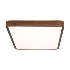 LightFixturesUSA - Rectangle Walnut Dimmable LED Flush Mount Ceiling Light - Ceiling Light - Walnut - 