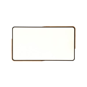 LightFixturesUSA - Rectangle Wood Dimmable LED Flush Mount Ceiling Light - Ceiling Light - Black - 