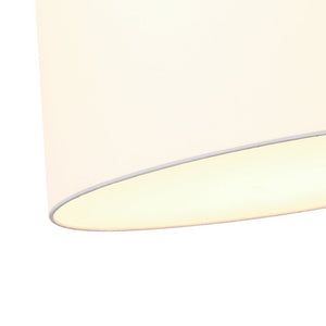 LightFixturesUSA-Retro 3-Light Large White Linen Drum Lantern Chandelier-Chandelier-19.7 in-