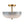 LightFixturesUSA - Round Gradient Blue Opal Art Glass Semi Flush Mount - Ceiling Light - 11.8 in - 