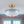 LightFixturesUSA - Round Gradient Blue Opal Art Glass Semi Flush Mount - Ceiling Light - 11.8 in - 
