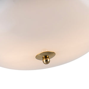 LightFixturesUSA - Round Gradient Blue Opal Art Glass Semi Flush Mount - Ceiling Light - 11.8 in - 