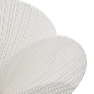 LightFixturesUSA - Round Pleated Flower White Fabric Semi Flush Mount - Ceiling Light - 19.5 in - 