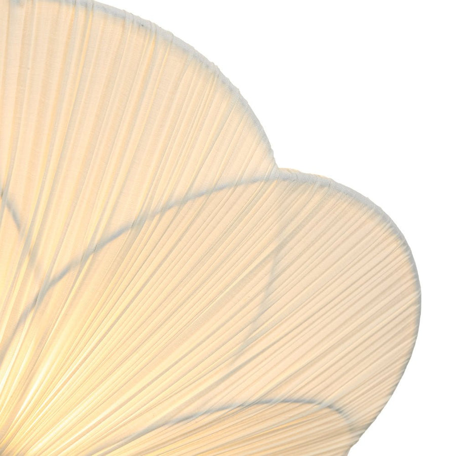 LightFixturesUSA - Round Pleated Flower White Fabric Semi Flush Mount - Ceiling Light - 19.5 in - 