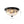 LightFixturesUSA - Round Textured Crackled Glass Flush Mount Ceiling Light - Ceiling Light - Black - 