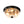 LightFixturesUSA - Round Textured Crackled Glass Flush Mount Ceiling Light - Ceiling Light - Black - 