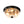 Load image into Gallery viewer, LightFixturesUSA - Round Textured Crackled Glass Flush Mount Ceiling Light - Ceiling Light - Black - 
