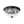 LightFixturesUSA - Round Textured Crackled Glass Flush Mount Ceiling Light - Ceiling Light - Black - 