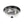 Load image into Gallery viewer, LightFixturesUSA - Round Textured Crackled Glass Flush Mount Ceiling Light - Ceiling Light - Black - 
