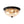 LightFixturesUSA - Round Textured Crackled Glass Flush Mount Ceiling Light - Ceiling Light - Black - 